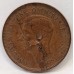 GREAT BRITAIN UK 1945 . ONE 1 FARTHING . ERROR . PLANCHET FLAW